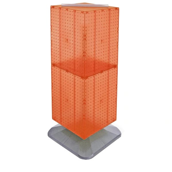 Four-Sided Pegboard Tower Revolving Display Panel Size 14"W x 40"H
